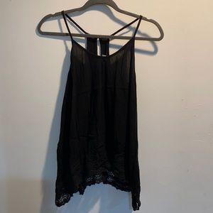 Black Lace Detail Tank